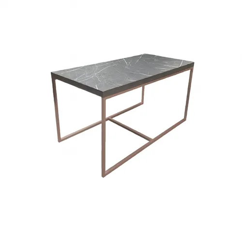 Mesa de Centro Ratona Rectangular (Mármol Gris / Pie Dorado) - Mesas de living, Uruguay | Berna home