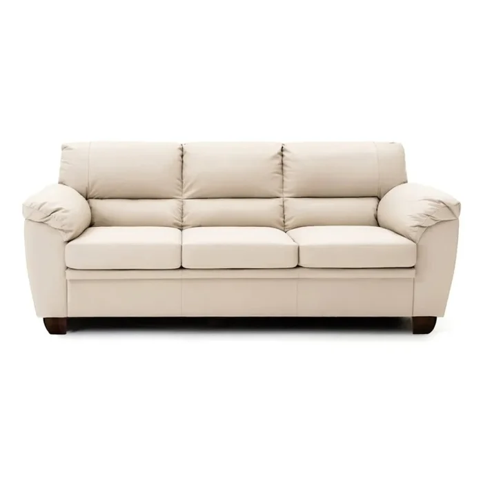 SOFA 3 CUERPOS MODELO ALIAS - 100 % EN CUERO - COLOR PERLA MATE en Blanco - Sillones y sofás, Uruguay | Champagne Home