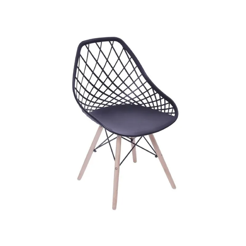 SILLA KAILA PP Y MADERA NEGRO en Negro - Sillas, Uruguay | Koz