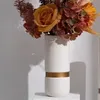 FLORERO CERAMICA CRUDA C/ LINEA DORADA en Dorado - Jarrones, Uruguay | Champagne Home, vista 2 de 2