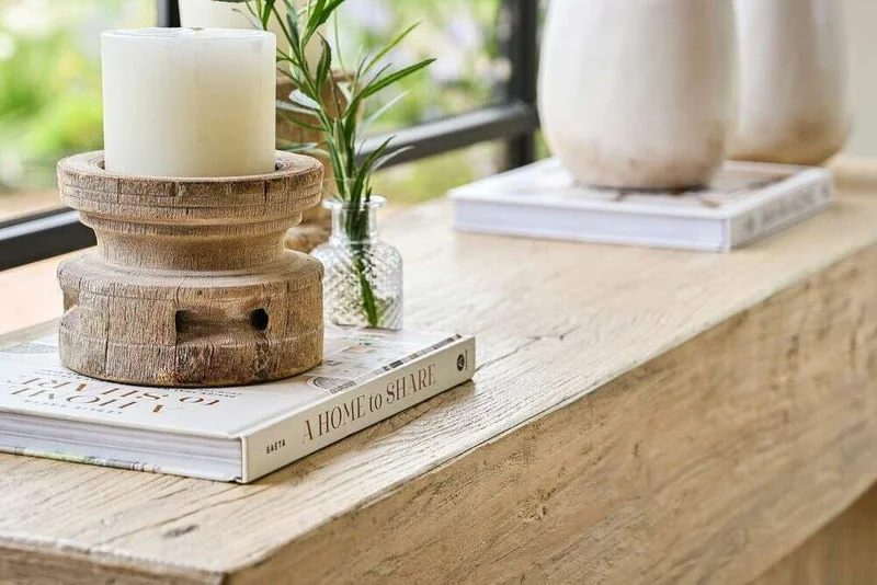 MESA DE ARRIMO / CONSOLA TAURET - 1.42 MTS en Madera natural - Bibliotecas, Uruguay | La Iberica, vista 9