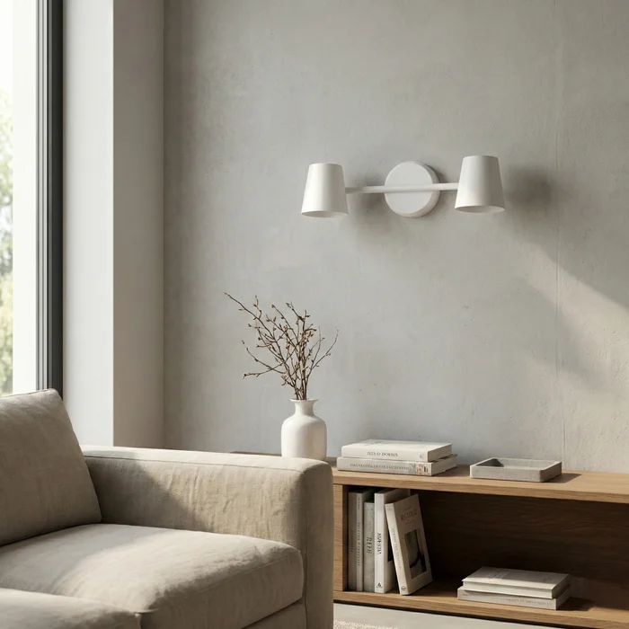 Aplique de Pared Nora Duo en Blanco - Iluminación, Uruguay | La Perla, vista 2