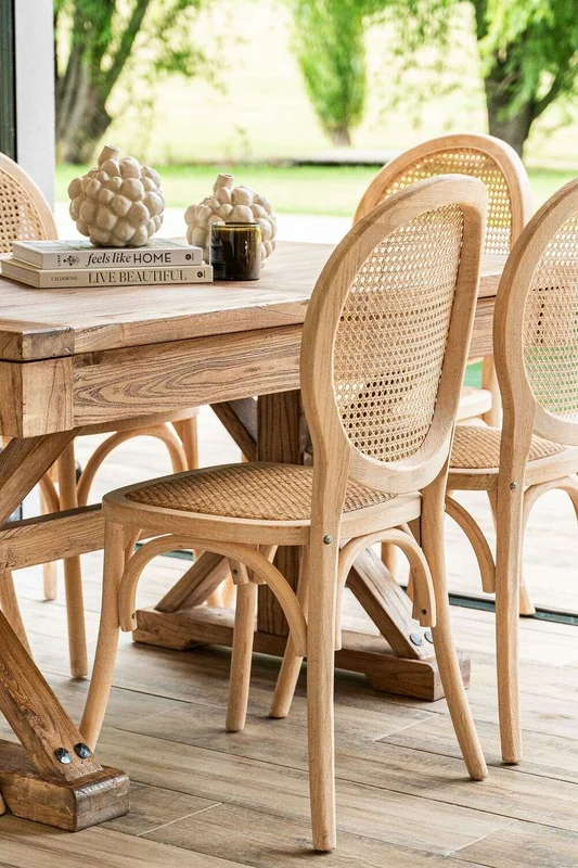 MESA COMEDOR EXTENSIBLE - 1.40 A 1.90 MTS - OLMO en Madera natural - Mesas de comedor, Uruguay | La Iberica, vista 18