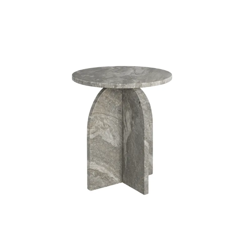 MESA LATERAL VERONA MARMOL SILVER POTRO en Gris - Mesas de arrimo, Uruguay | Masinfinito Casa