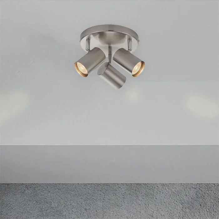 Luminaria de Techo Leticia Triple Aluminio en Plateado - Lámparas colgantes, Uruguay | Serlux, vista 4