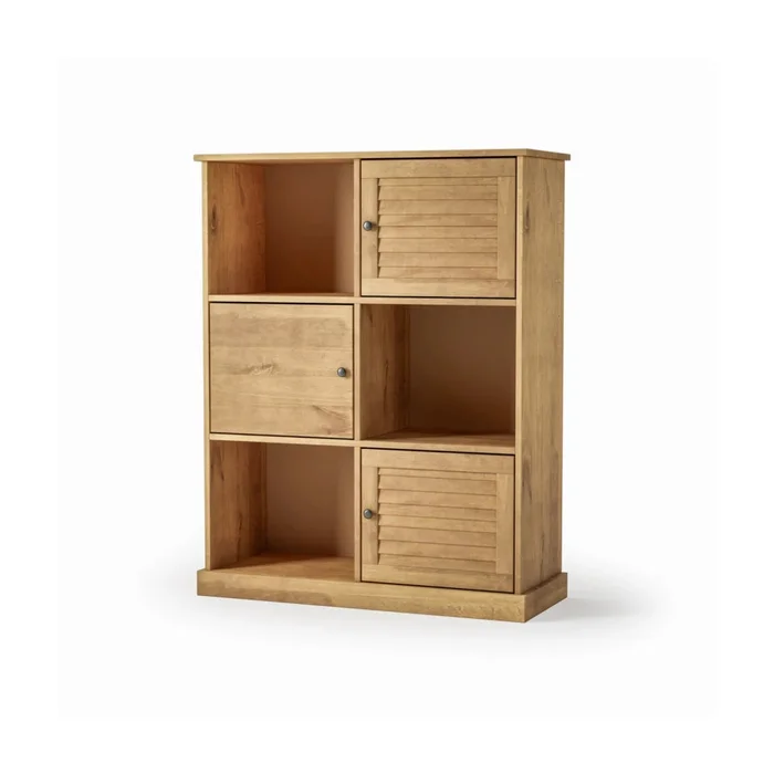 Estantería - 3 Puertas - Línea Oslo - Natural en Madera natural - Bibliotecas, Uruguay | Ecowood, vista 4