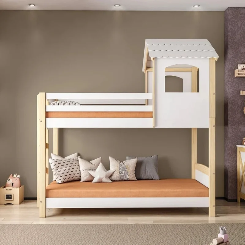 Cucheta Cama Casita Infantil - Blanco en Blanco - Dormitorio, Uruguay | Ecowood, vista 3