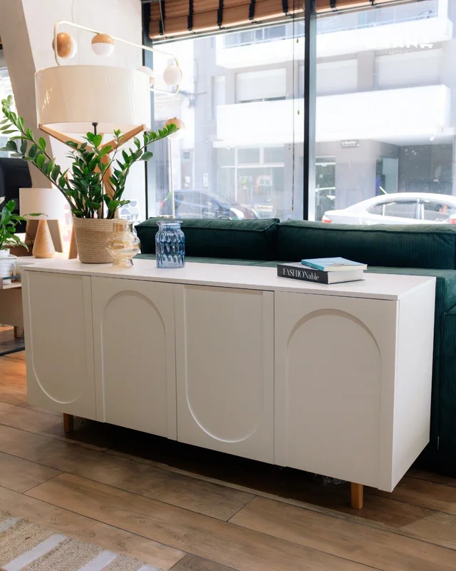 Aparador Buffet Arco 160 cm - Blanco en Madera natural - Aparadores y recibidores, Uruguay | Berna Home, vista 4