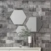 Kit de espejos decorativos hexagonales 60cm, 45cm y 30cm Bordes Blanco - Espejos, Uruguay | Balton, vista 1 de 7