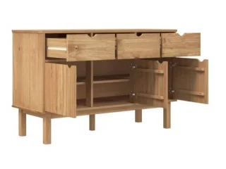 Aparador 3P y 3C Mel/Gris Linea Nordica en Madera Maciza en Madera natural - Aparadores y recibidores, Uruguay | Quesal, vista 8