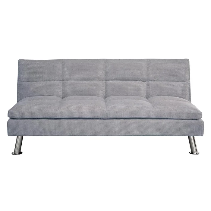 Sofá Cama Tapizado En Microfibra Patas De Metal en Gris - Sillones y sofás, Uruguay | Lais Muebles