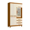 Ropero con Espejo 6 puertas 3 Caj - Línea FIT - Beige en Beige - Roperos y placares, Uruguay | Ecowood, vista 2 de 4