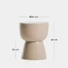 Mesa auxiliar exterior Mesquida de cerámica con acabado terracota glaseado Ø 35 cm - con acabado crudo glaseado Ø 36 cm en Beige - Mesas de arrimo, Uruguay | Kavehome, vista 7 de 7