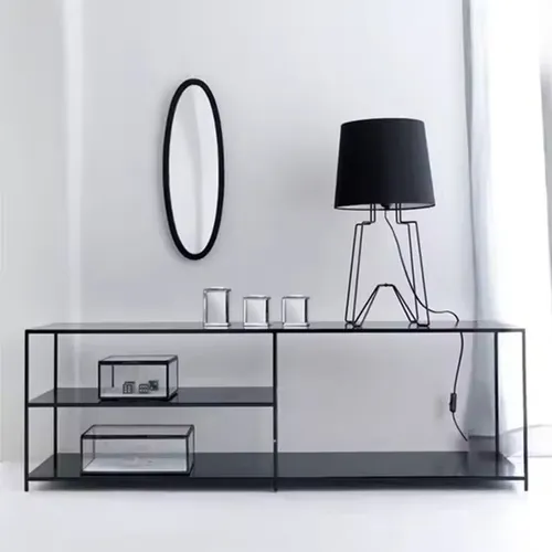 Rack KINNO en Negro - Mesas de living, Uruguay | Simple Deco