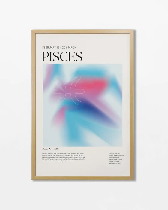Signo Piscis en Multicolor - Láminas, Uruguay | La Cuadrería