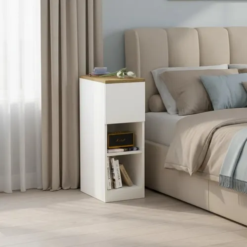 Mesa luz SUSANA – Con cajón en Blanco - Mesas de luz, Uruguay | Igoa