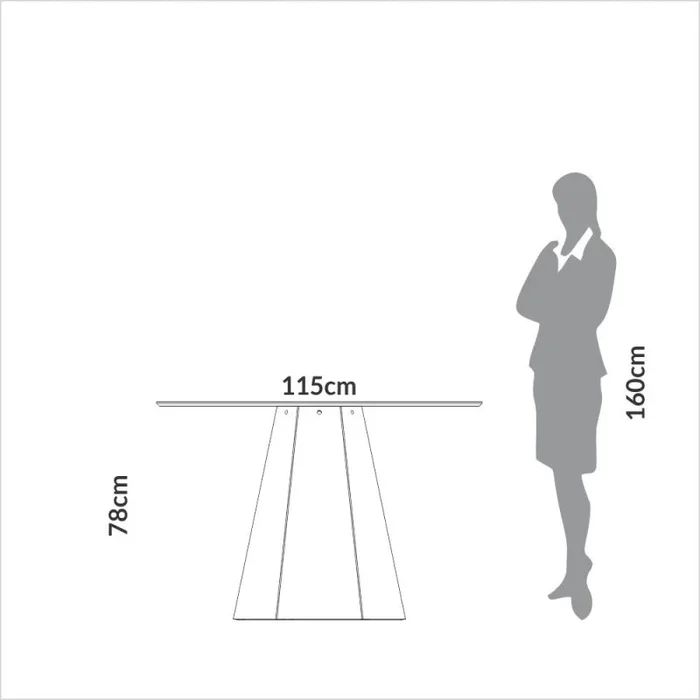Mesa de Comedor Milano Redonda 115CM - 100% MDF en Madera natural - Mesas de comedor, Uruguay | Balton, vista 6