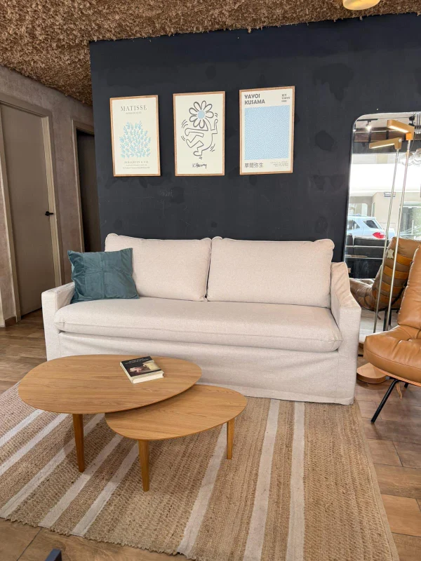 Sofá Manchester con Funda Desmontable 3 Cuerpos (205cm) – Beige en Beige - Sillones y sofás, Uruguay | Berna home, vista 3
