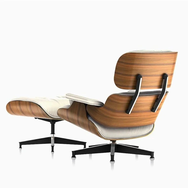 Butaca diseño Eames Lounge Beige en Blanco - Butacas, banquetas y puffs, Uruguay | La Cueva Muebles, vista 4