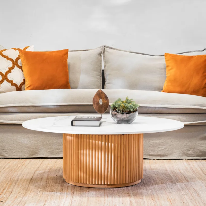 Mesa De Centro Gazania en Madera natural - Mesas de living, Uruguay | Aihaus