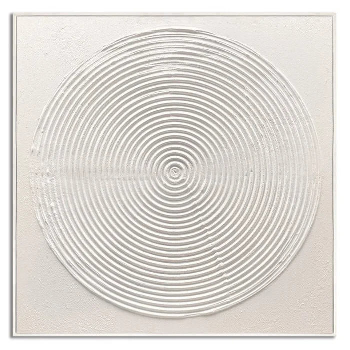 CUADRO CANVAS 80x80cm MARCO PINTURA CIRCULO en Blanco - Decoración de pared, Uruguay | Decohogar, vista 2