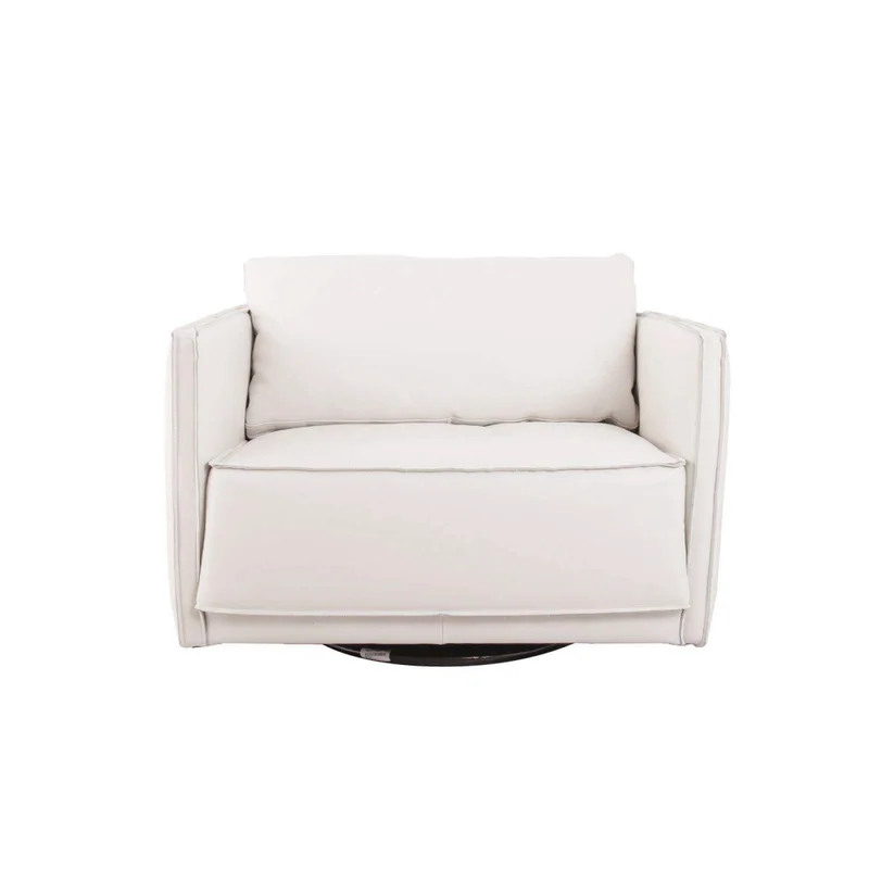 Butaca 1 Cuerpo Cuero-100-natural Blanco Romeo Tp2 Grano en Blanco - Sillones y sofás, Uruguay | Divino, vista 3