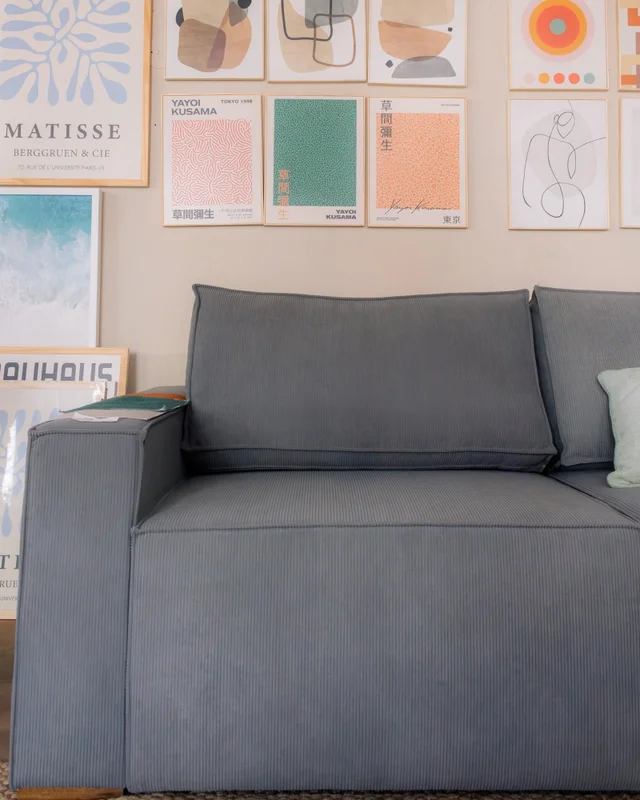 Sofá Retráctil España 3 Cuerpos (210cm) EASY CLEAN - Gris en Gris - Sillones y sofás, Uruguay | Berna Home, vista 7