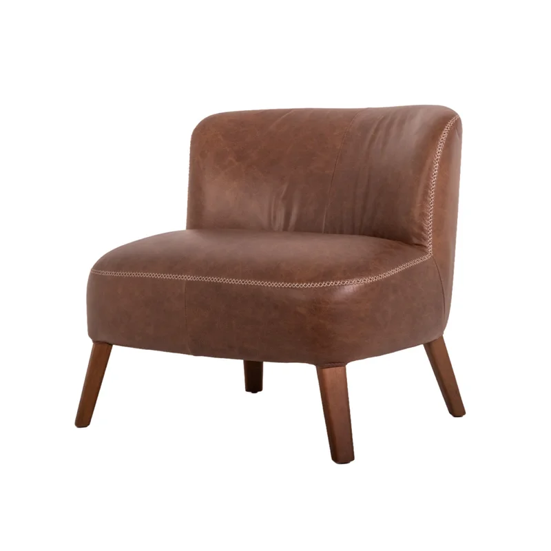 Butaca Cuero-100-natural Marron Vita Choc. en Marrón - Sillones y sofás, Uruguay | Divino, vista 3