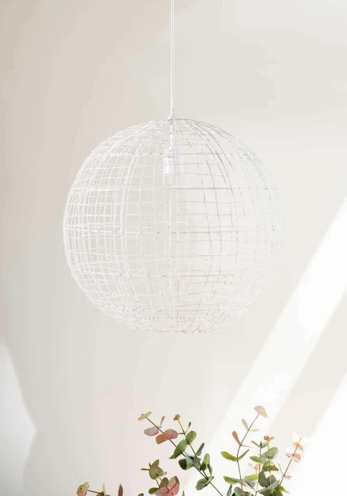 LAMPARA DE TECHO GLOBO WHITE - 46 CMS - Lámparas colgantes, Uruguay | La Iberica