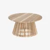 Mesa de centro Jeanette madera maciza de - teca natural Ø 80 cm en Madera natural - Mesas de living, Uruguay | Kavehome, vista 1 de 6