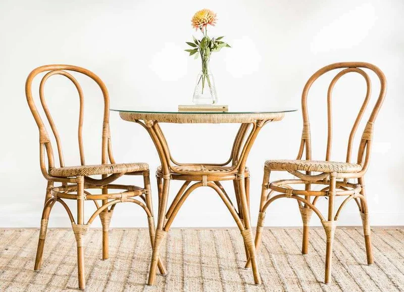 MESA DE BAMBOO Y VIDRIO - SIKA DESIGN - 80 CMS en Madera natural - Mesas de comedor, Uruguay | La Iberica, vista 3