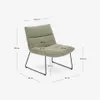 Butaca Asen - de chenilla verde y patas de acero negro FSC 100% en Verde - Butacas, banquetas y puffs, Uruguay | Kavehome, vista 9 de 9