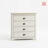 Cómoda 4 Cajones Pino Natural-beige Topazio en BCO/MIEL - Cómodas, Uruguay | Divino, vista 5 de 5