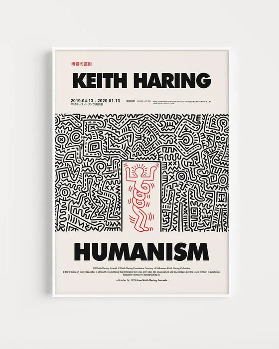 Keith Haring - Humanism en Blanco - Láminas, Uruguay | La Cuadrería, vista 2
