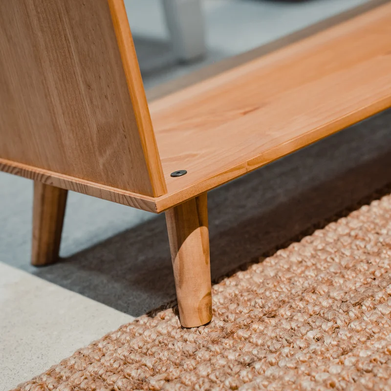 Aparador Mesa De Arrime 2 Cajones - Línea Berlín - Gris en Gris - Muebles para TV, Uruguay | Ecowood, vista 3
