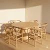 Juego comedor 6 sillas Wishbone Natural + Mesa Redonda 120cm - Sillas, Uruguay | Berna home, vista 2 de 2