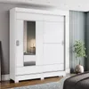 Ropero 2 puertas corredizas con espejo en Blanco - Roperos y placares, Uruguay | La Cueva Muebles, vista 3 de 10