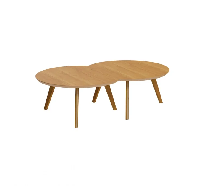 Mesa de Centro Classic - Luna - Conjunto - Línea Manhattan - Natural en Madera natural - Mesas de living, Uruguay | Rústico Hogar, vista 2