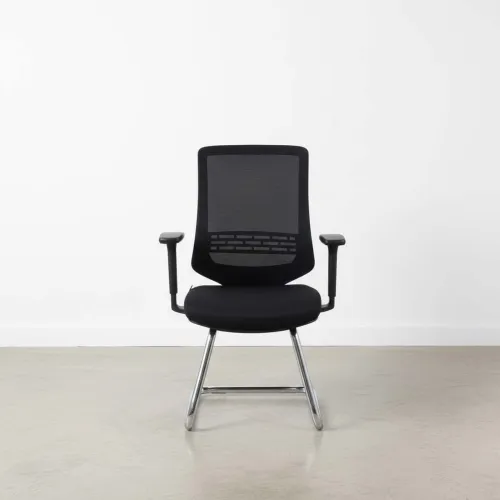 Silla De Visita Polipropileno-y-fibra-de-vidrio Negro K-206v en Negro - Escritorios y sillas de escritorio, Uruguay | Divino