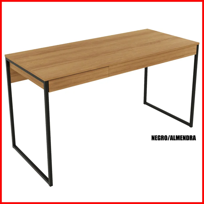 Escritorio con cajon – ME 4156 en Negro - Escritorios y sillas de escritorio, Uruguay | Punto Unión, vista 2