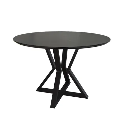 Mesa de Comedor Circular Louvre (90 cm) - Negra - Mesas de comedor, Uruguay | Berna home