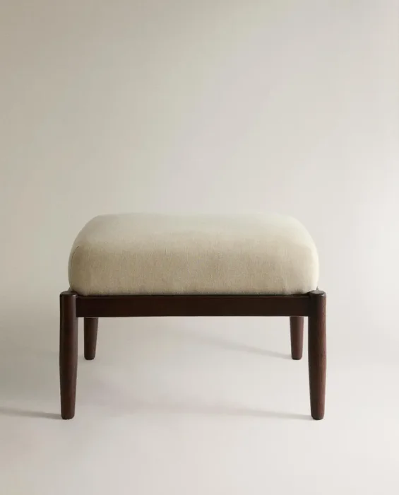 TABURETE REPOSAPIÉS MADERA LINO en Beige - Sillas, Uruguay | Zara Home, vista 2