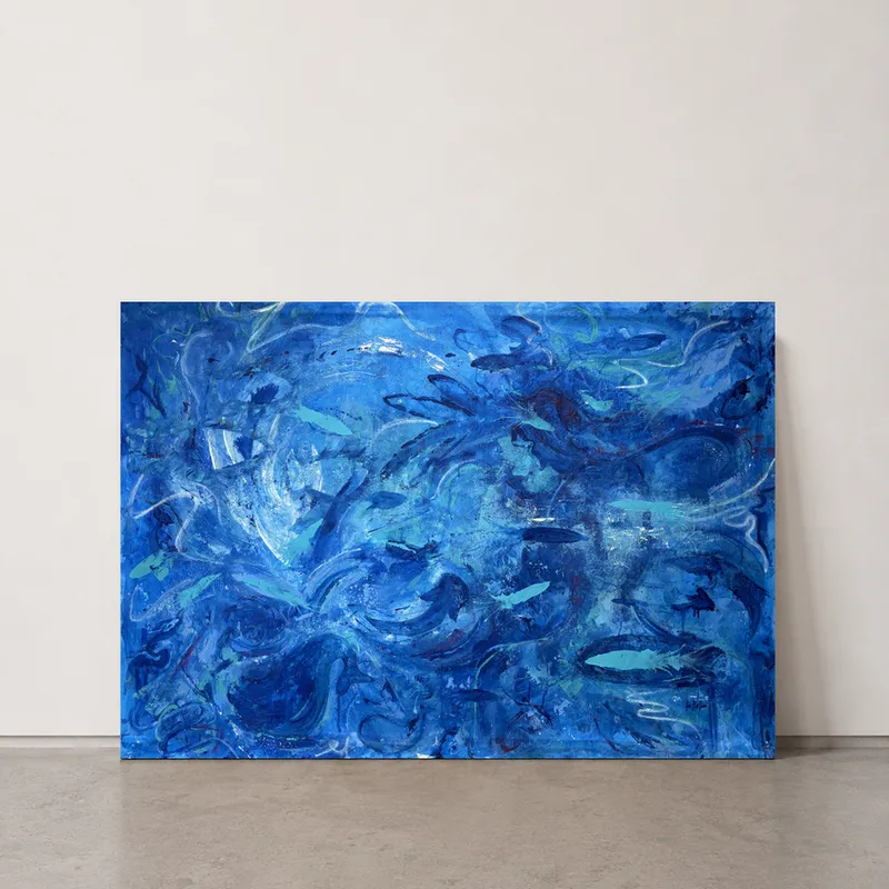 Origen sumergido en Azul - Cuadros, Uruguay | Josefina de León
