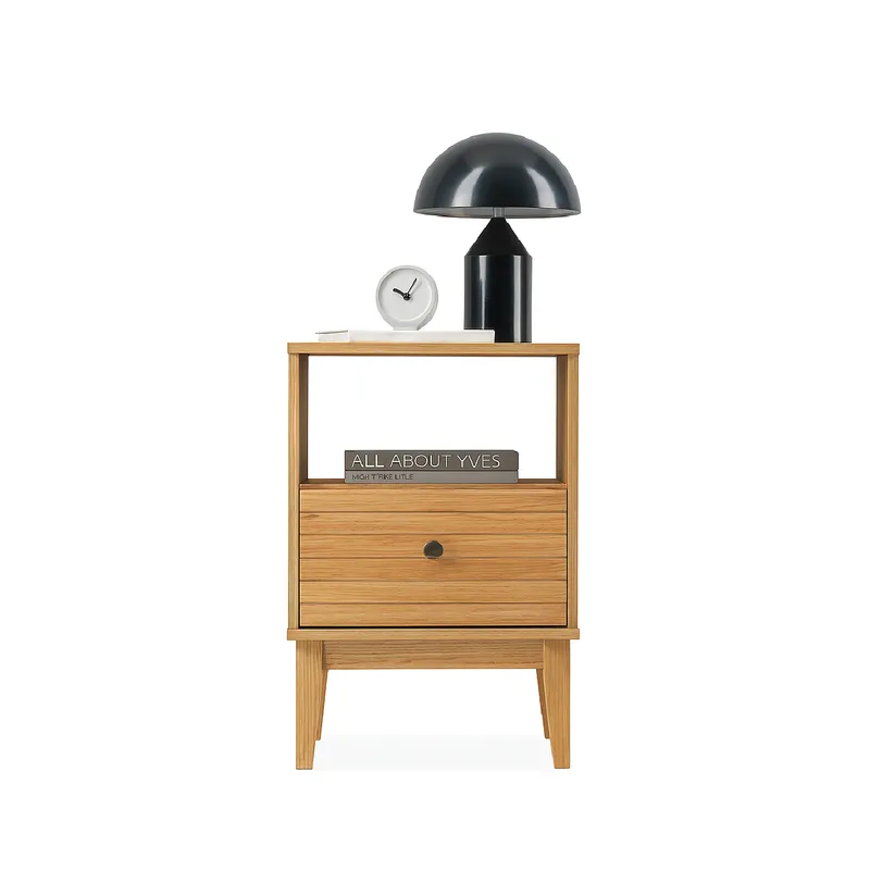Mesa De Luz 2 Cajones MB1041 en Amarillo - Mesas de luz, Uruguay | Muebles Express