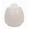 FLORERO RELIEVES D9x10CM CERAMICA BLANCO en Blanco - Jarrones, Uruguay | Decohogar, vista 1 de 3