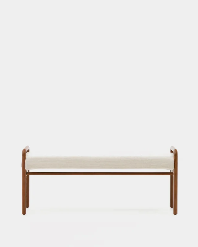Banco desenfundable Macaret - de madera maciza de roble acabado nogal 120 cm FSC Mix Credit. en Marrón - Butacas, banquetas y puffs, Uruguay | Kavehome, vista 7