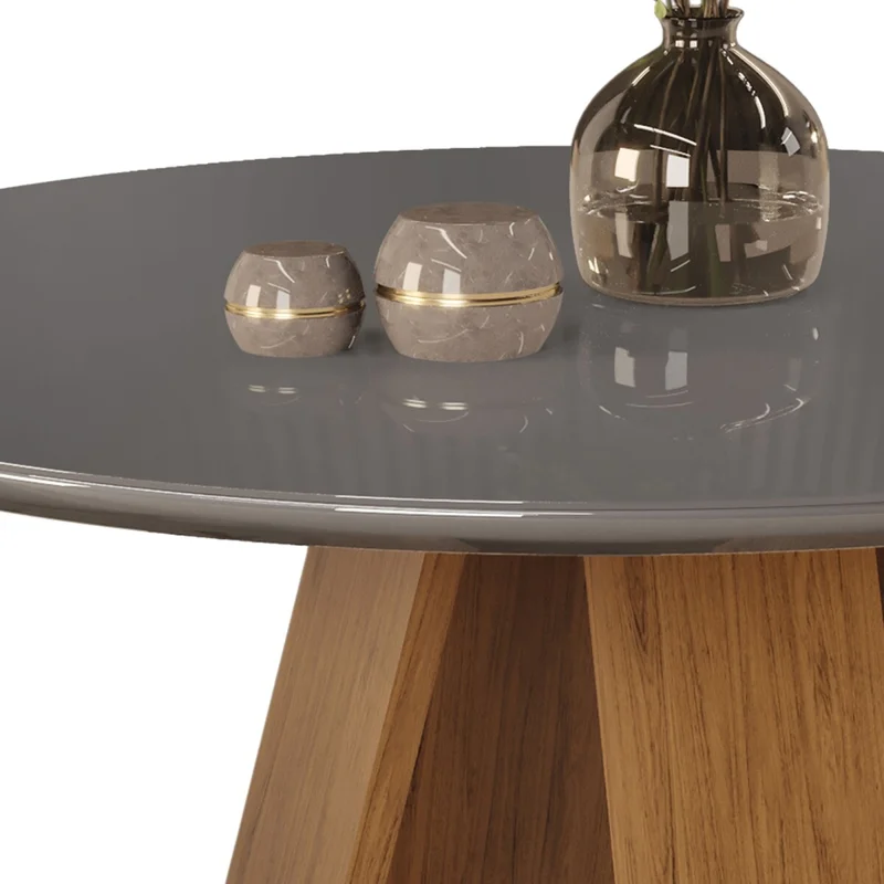 Mesa de Comedor Redonda - Linea Celeste Milán - Gris en Gris - Mesas de comedor, Uruguay | Rústico Hogar, vista 4