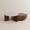 Mesa Ratona Madera Marron Armonía Cast/bco en Multicolor - Mesas de living, Uruguay | Divino, vista 1 de 3