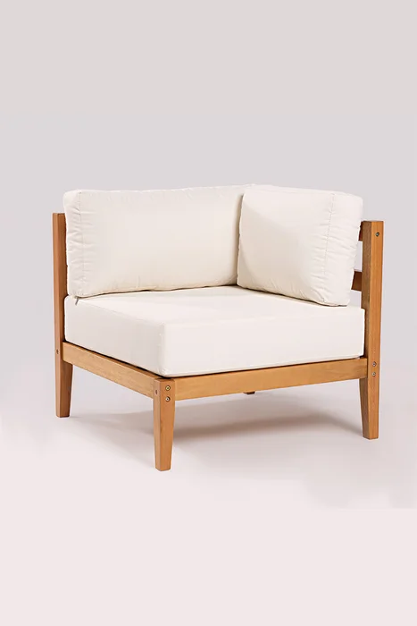 ESQUINA CANNES RIPADA ACQUABLOCK CRUDO 74x74x66CM JATOBA en Madera natural - Muebles para el exterior, Uruguay | Vinibel, vista 4