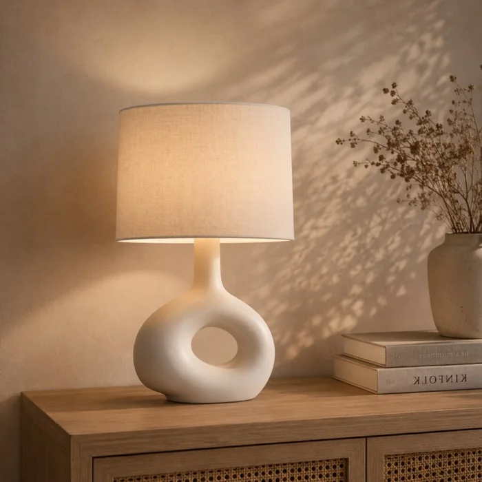 Lámpara De Mesa Soft Organic en Blanco - Lámparas de mesa, Uruguay | Aihaus